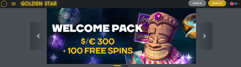 Golden Star Casino Homepage