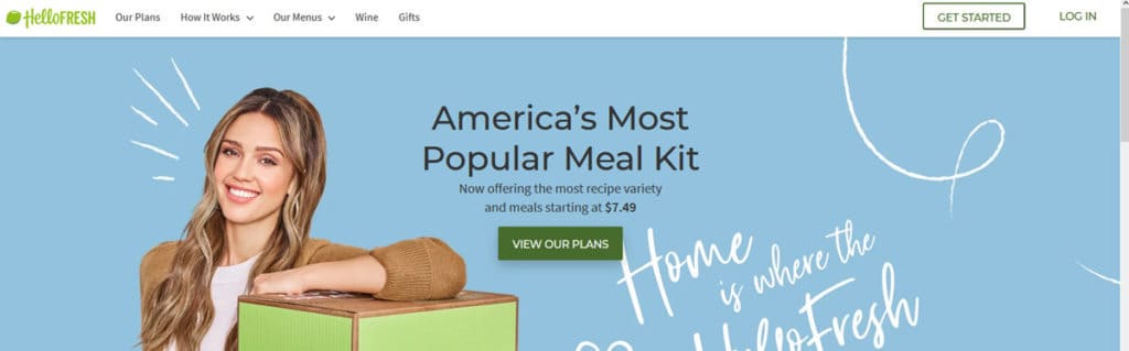 Hello Fresh Homepage