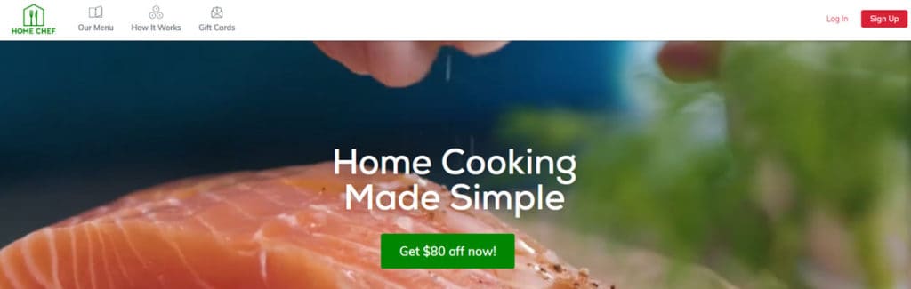 Home Chef Homepage