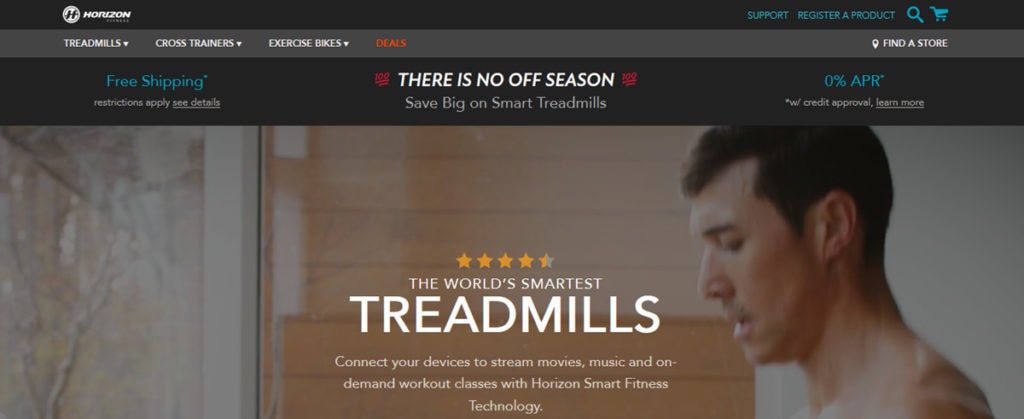 Horizon Fitness Homepage