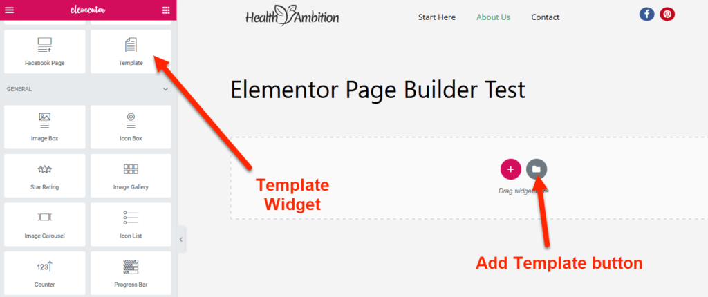 how to find templates in Elementor