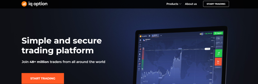 Iq Option Homepage Screenshot