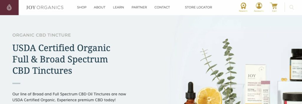 Joy Organics Homepage