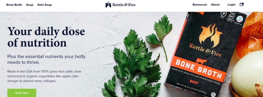 Kettle & Fire Homepage