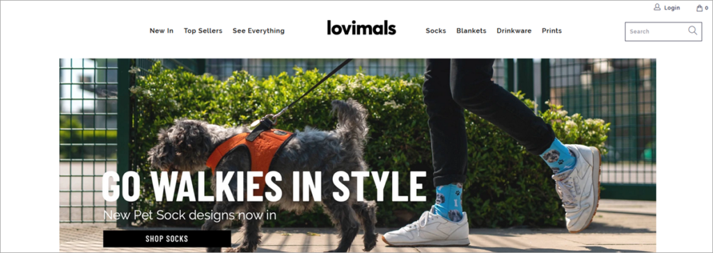 Lovimals Homepage Screenshot