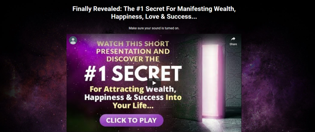 Manifestation Miracle Homepage Screenshot