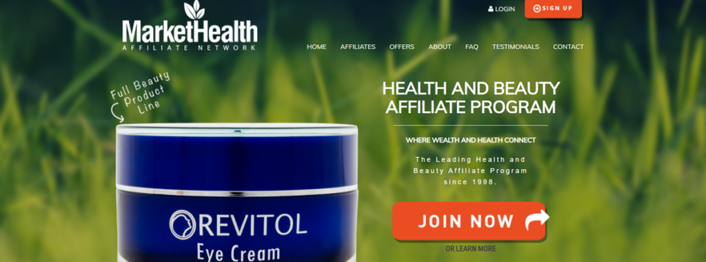 Market Health Homepage Screenshot