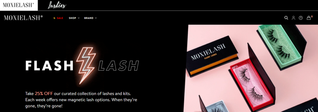 Moxielash Homepage Screenshot