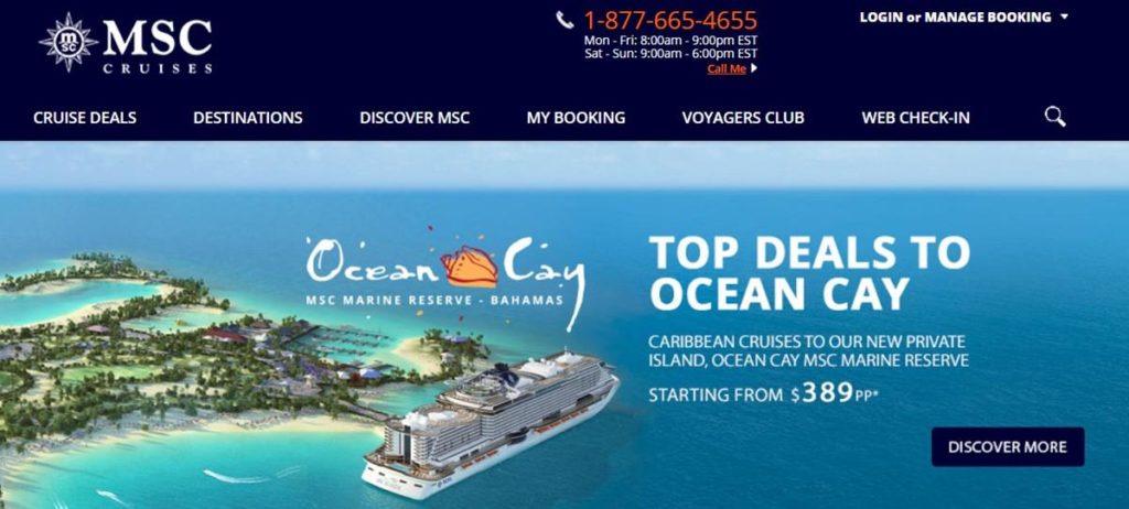 MSC Cruises Homepage