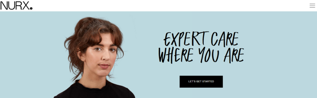 Nurx Homepage Screenshot
