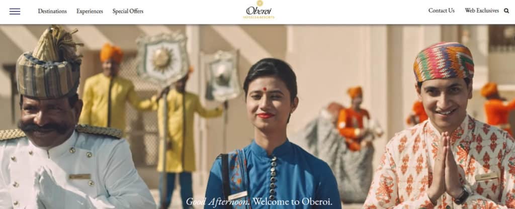 Oberoi Hotels Homepage