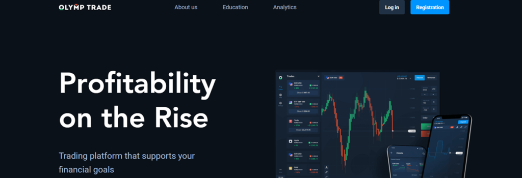 Olymp Trade Homepage Screenshot