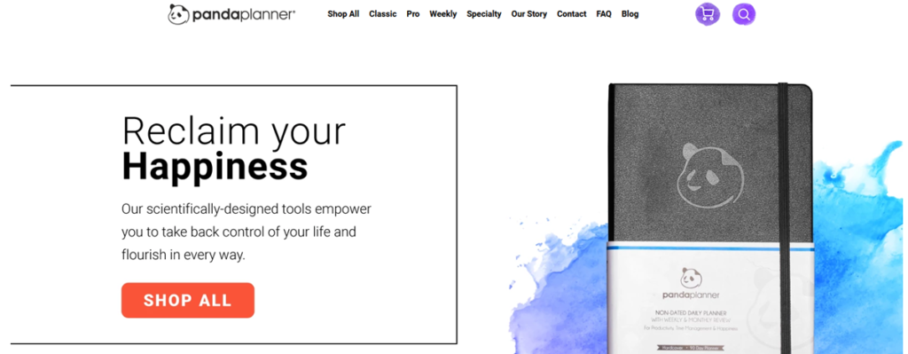 Panda Planner Homepage Screenshot