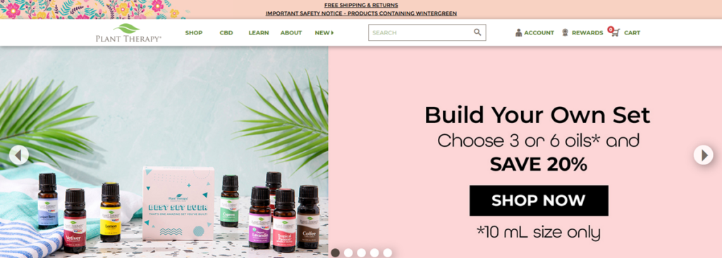 Plant Therapy Homepage Screenshot