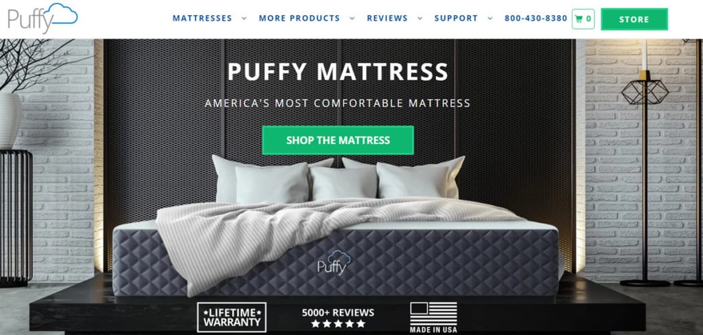 Puffy Mattress Homepage