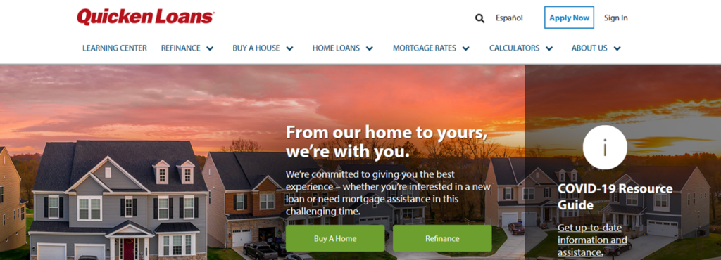 Quicken Loans Homepage