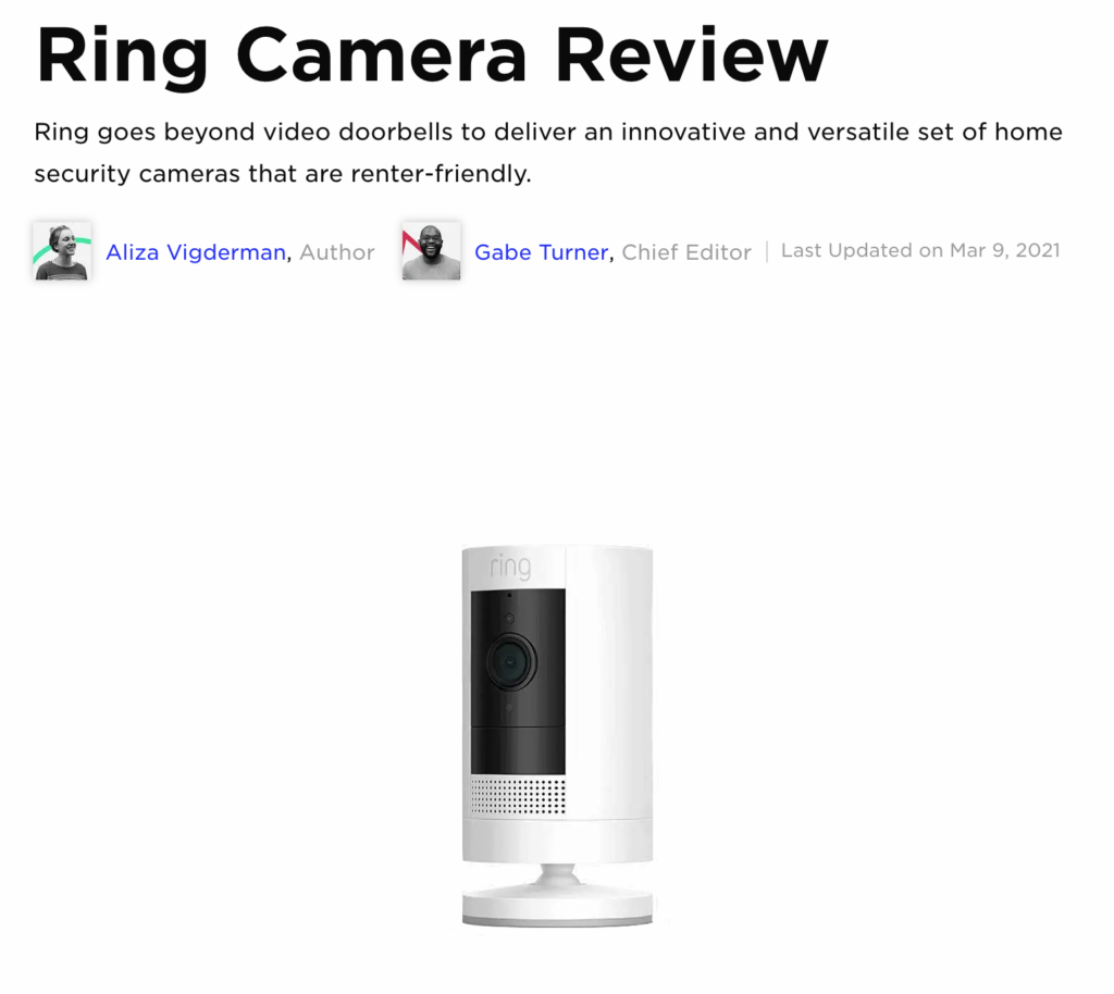 Ring Camera Review