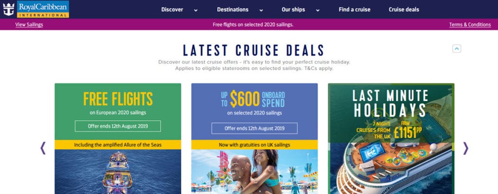Royal Caribbean Homepage