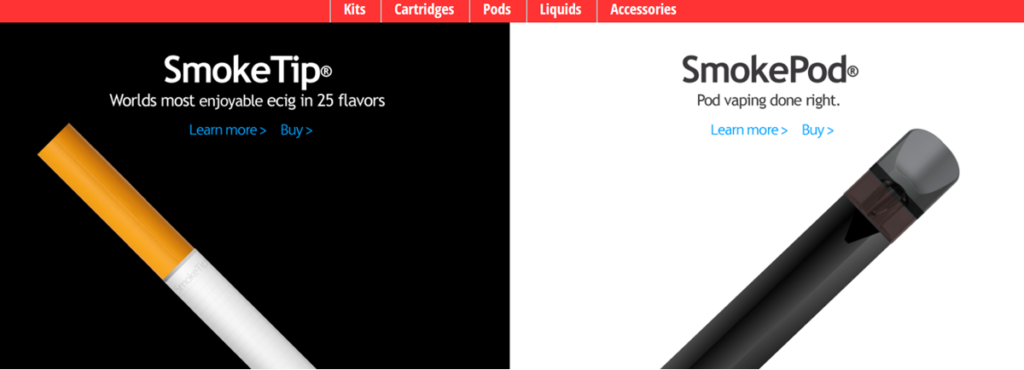 Smoketip Homepage Screenshot