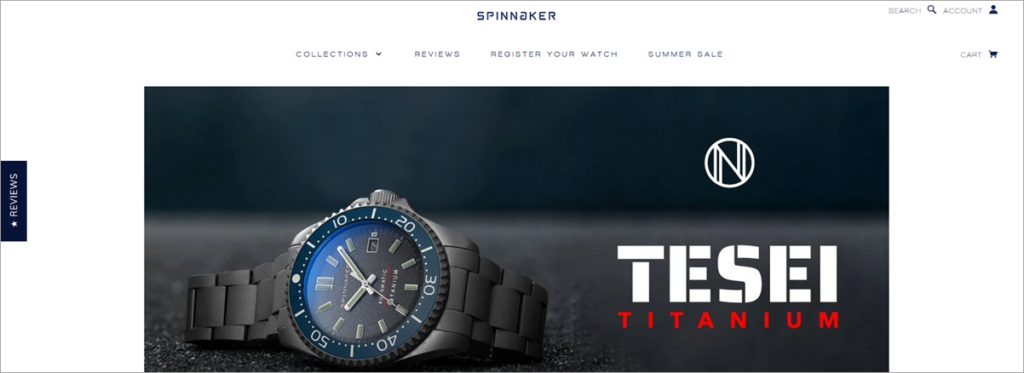 Spinnaker Homepage Screenshot