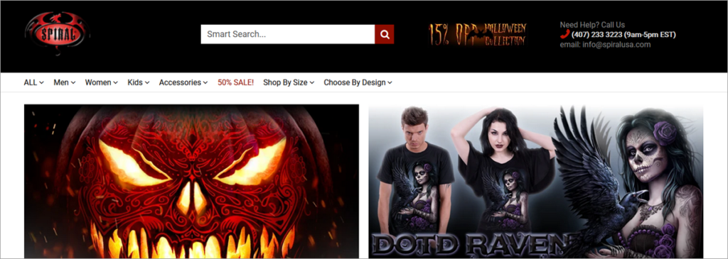 Spiral Direct Homepage Screenshot