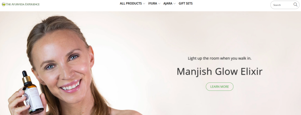 The Ayurveda Experience Homepage Screenshot