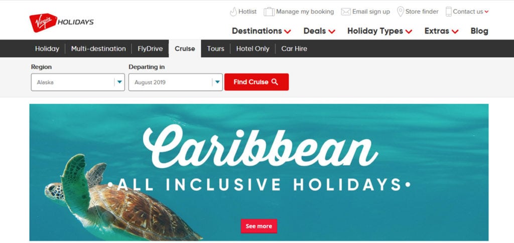 Virgin Holidays Homepage