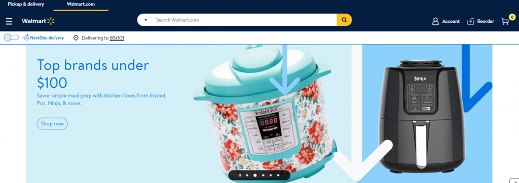 Walmart Homepage Screenshot