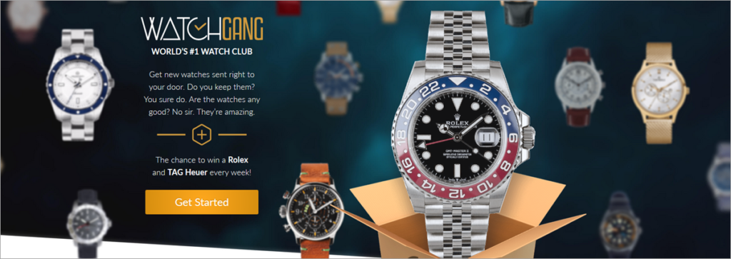 Watchgang Homepage Screenshot