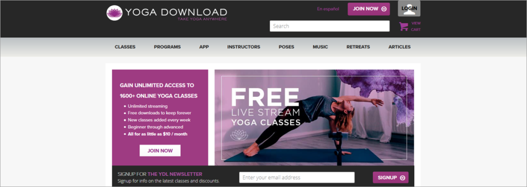 Yoga Download HomepageYoga Download Homepage Screenshot Screenshot