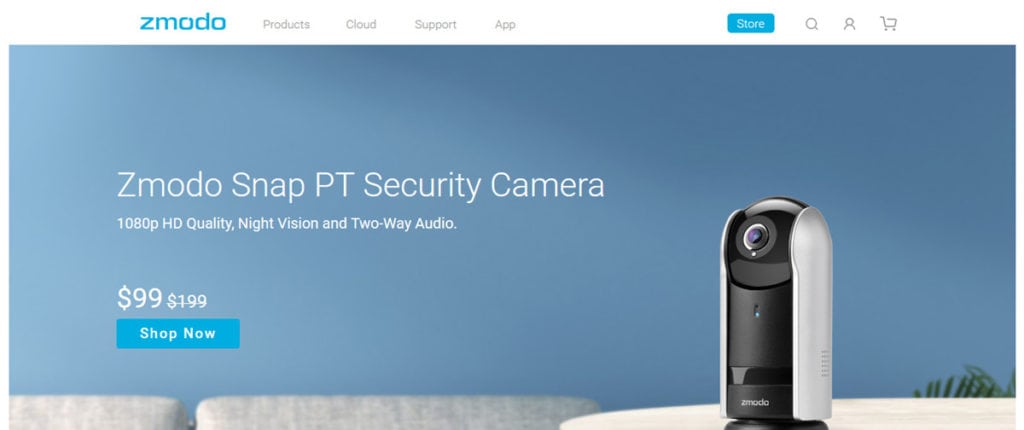 Zmodo Homepage