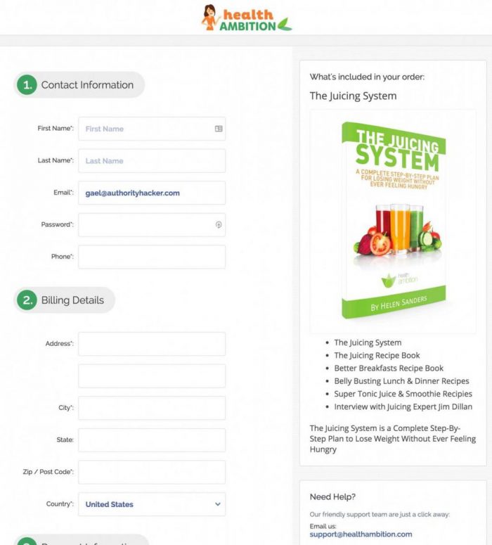 Checkout_-_My_Health_Ambition Health Ambition Checkout Page