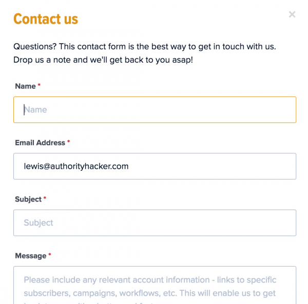 Drip Contact Us Form Drip Contact Us Form