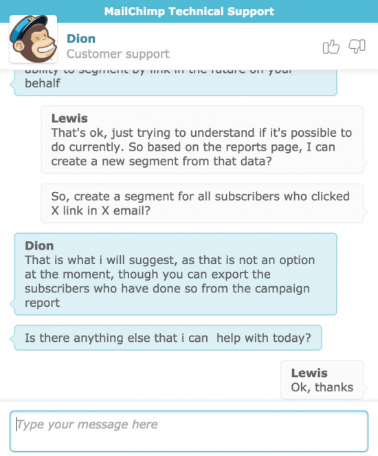 MailChimp Customer Support MailChimp Customer Support