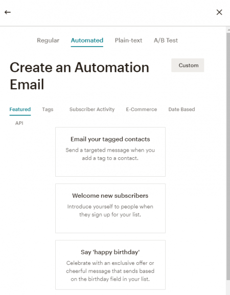 Create Automation Email In Mailchimp Create Automation Email in Mailchimp