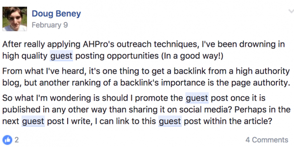 Doug Facebook Post Doug Facebook Post