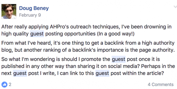 Doug Facebook Post Doug Facebook Post
