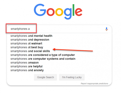Completamento automatico di Google 3 Completamento automatico di Google