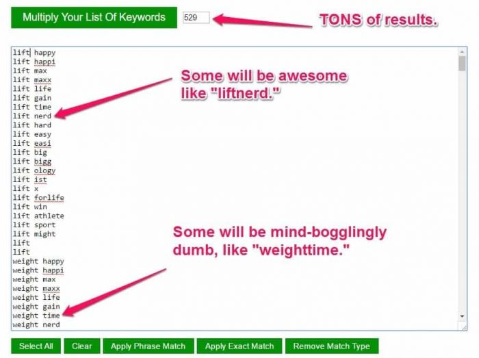 nameah20 CleverClick keyword multiplier