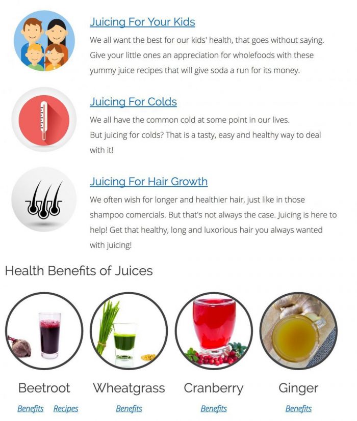 nameah8 Health Ambition Juicing Page